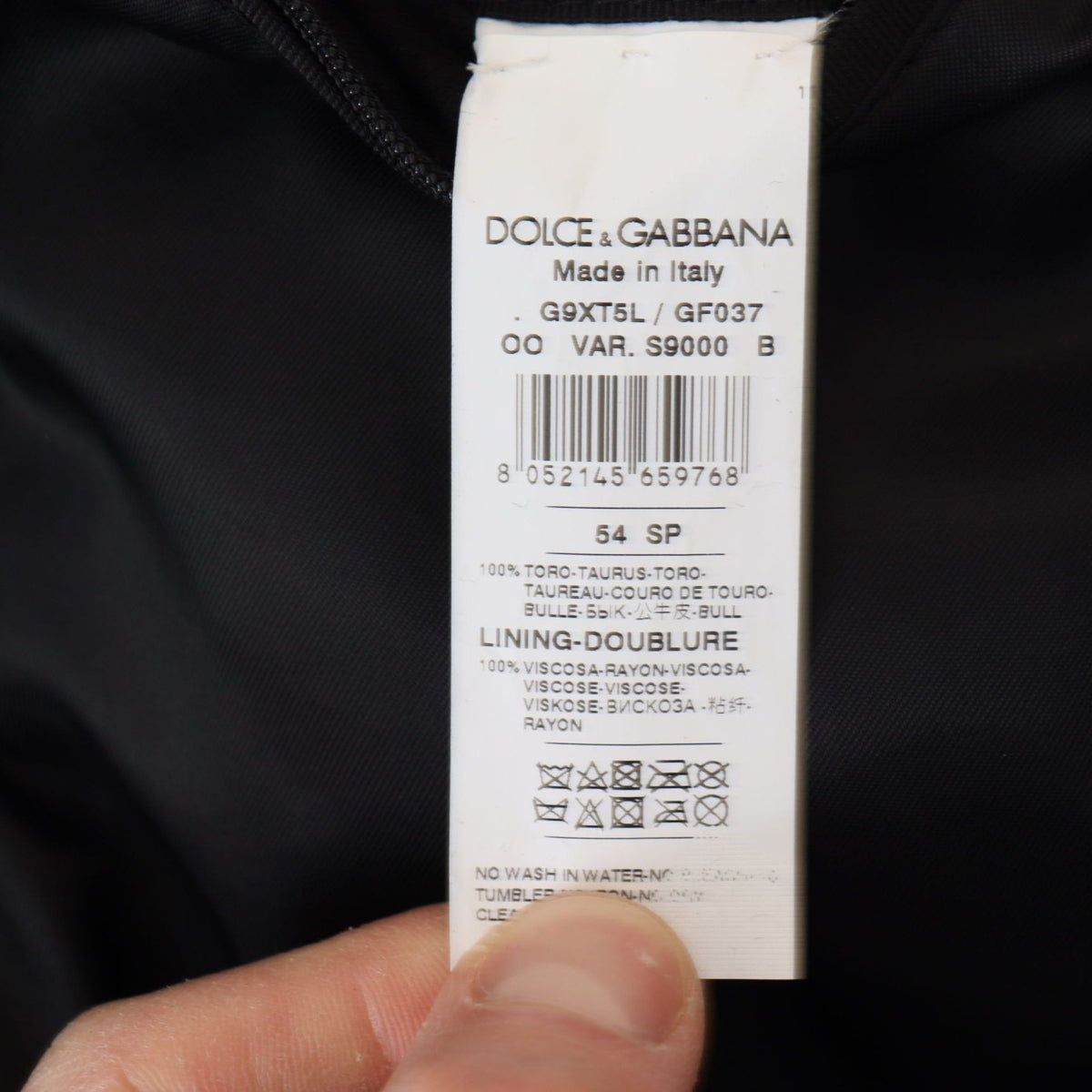 Dolce & Gabbana Black Leather Zipper Biker Coat Jacket