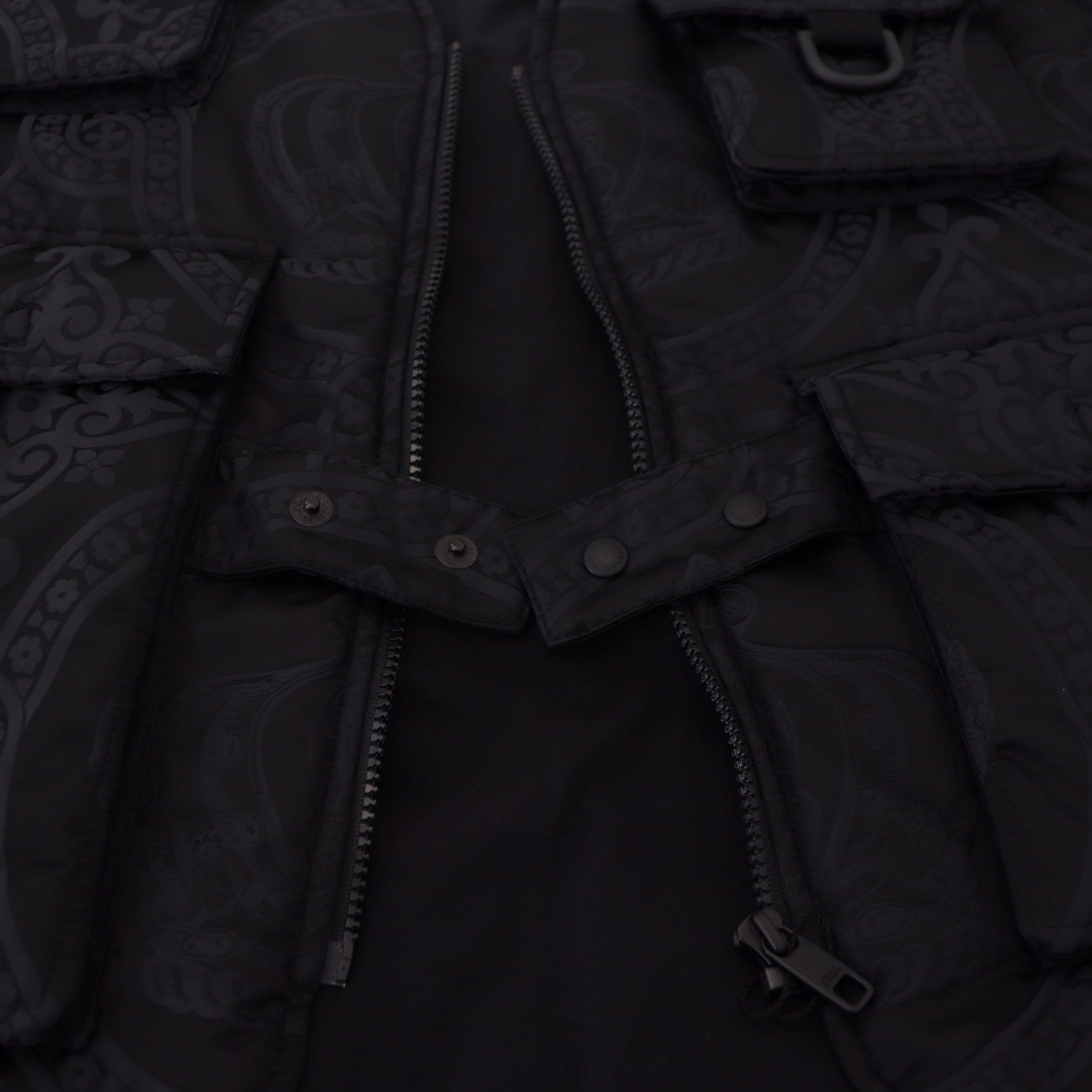 Dolce & Gabbana Black Nylon Full Zip Sleeveless Jacket