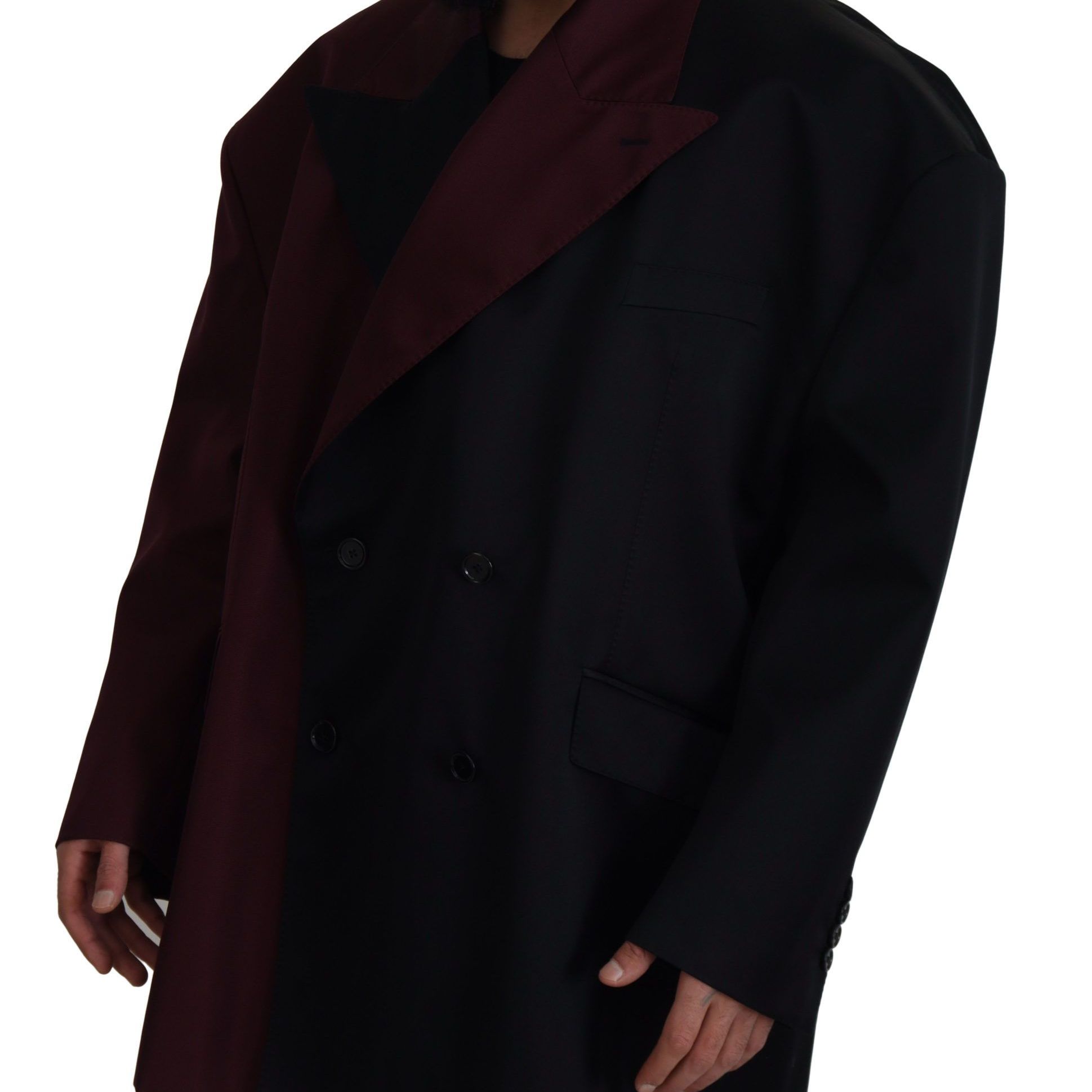 Dolce & Gabbana Bordeaux Polyester Double Breasted Jacket