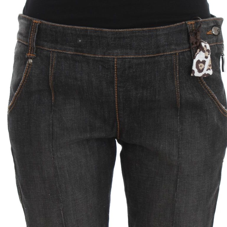 Ermanno Scervino Gray Cotton Slim Fit Denim Jeans