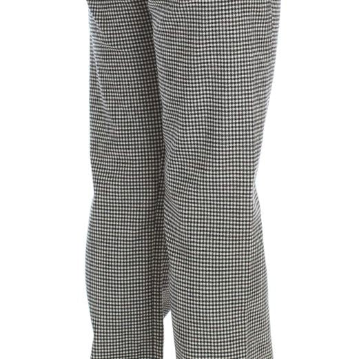 Ermanno Scervino Black White Checkered Cotton Casual Pants