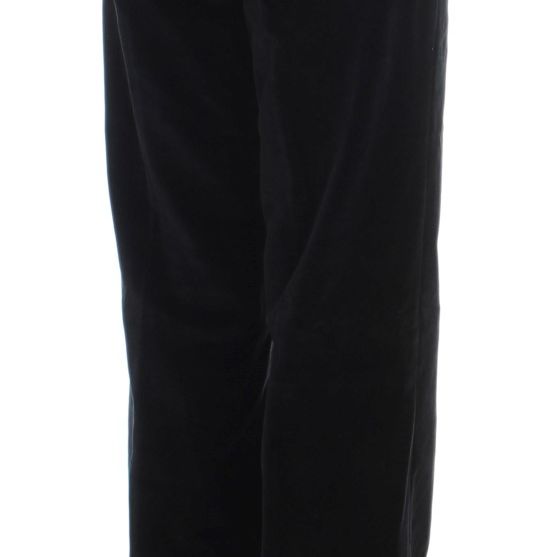 Ermanno Scervino Black Velvet Cotton Straight Legs Pants