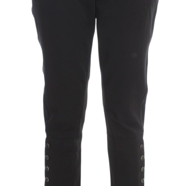 Ermanno Scervino Black Cotton Blend Capri Cropped Pants