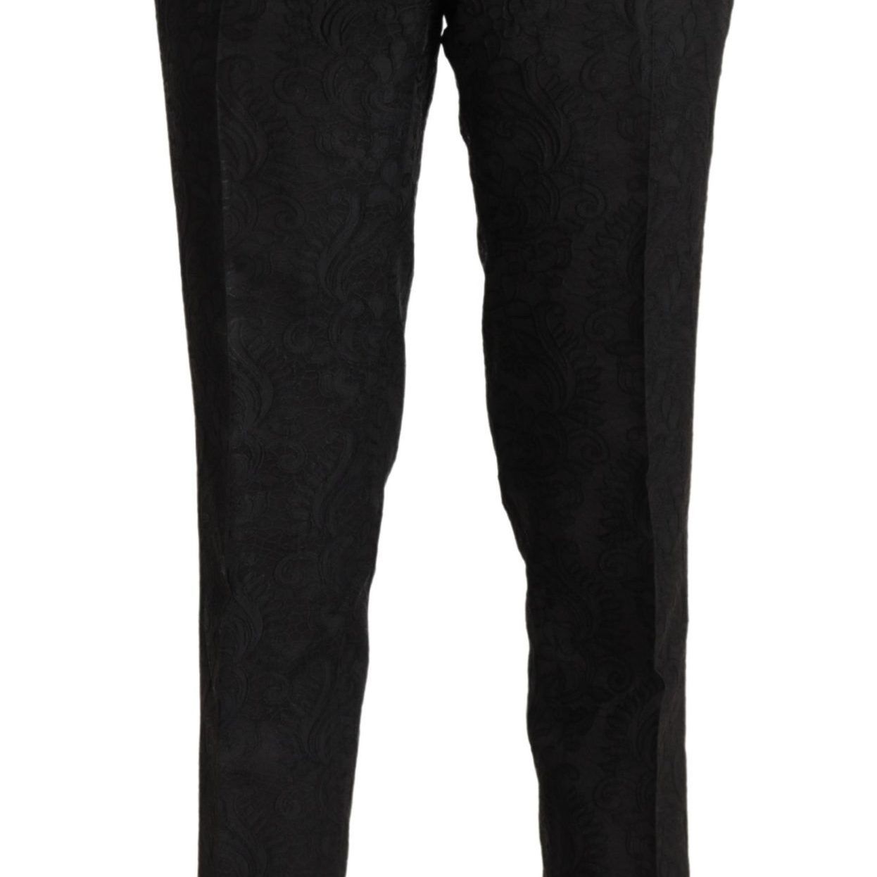 Dolce & Gabbana Black Brocade Formal 2 Piece MARTINI Suit