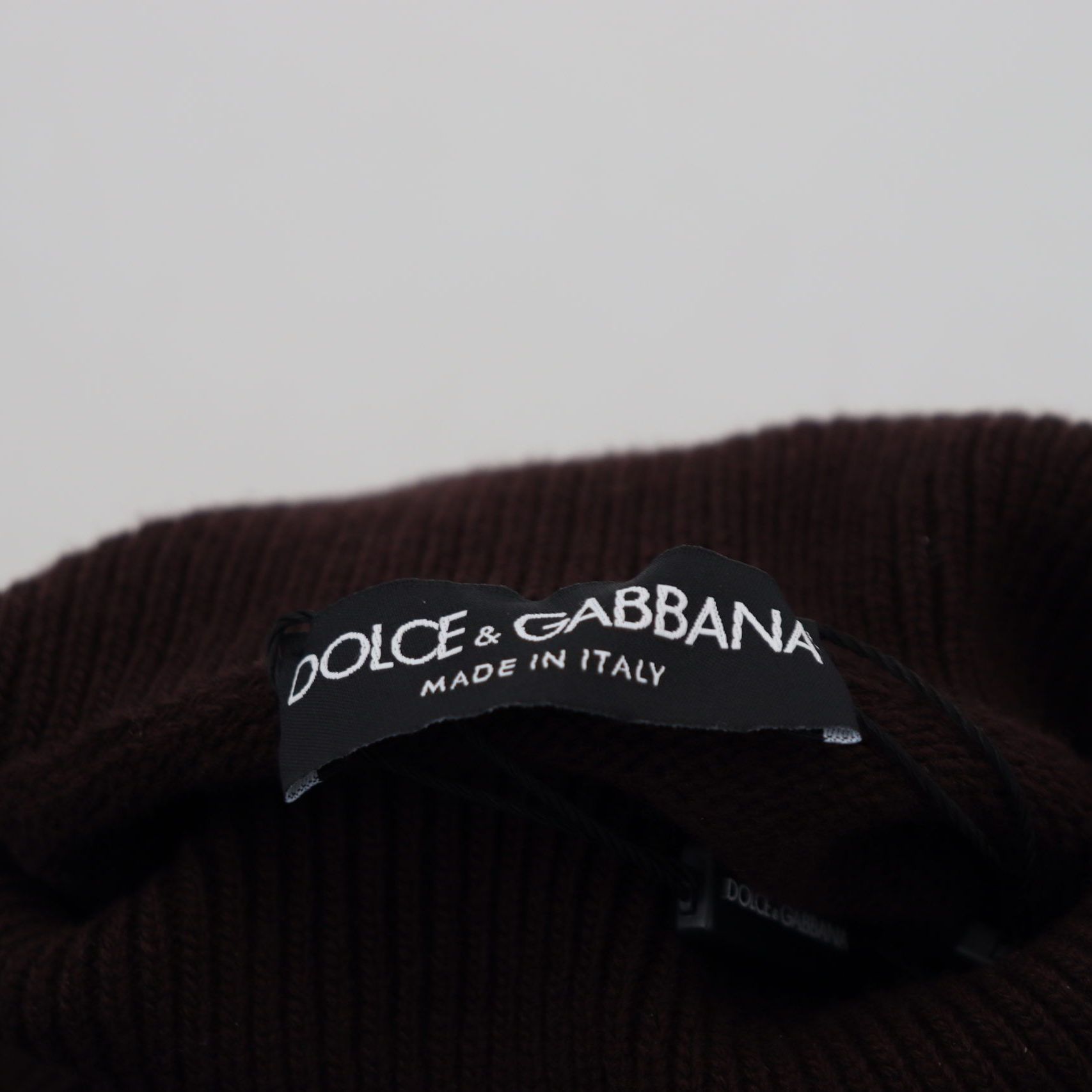 Dolce & Gabbana Brown Wool Turtle Neck Pullover Sweater