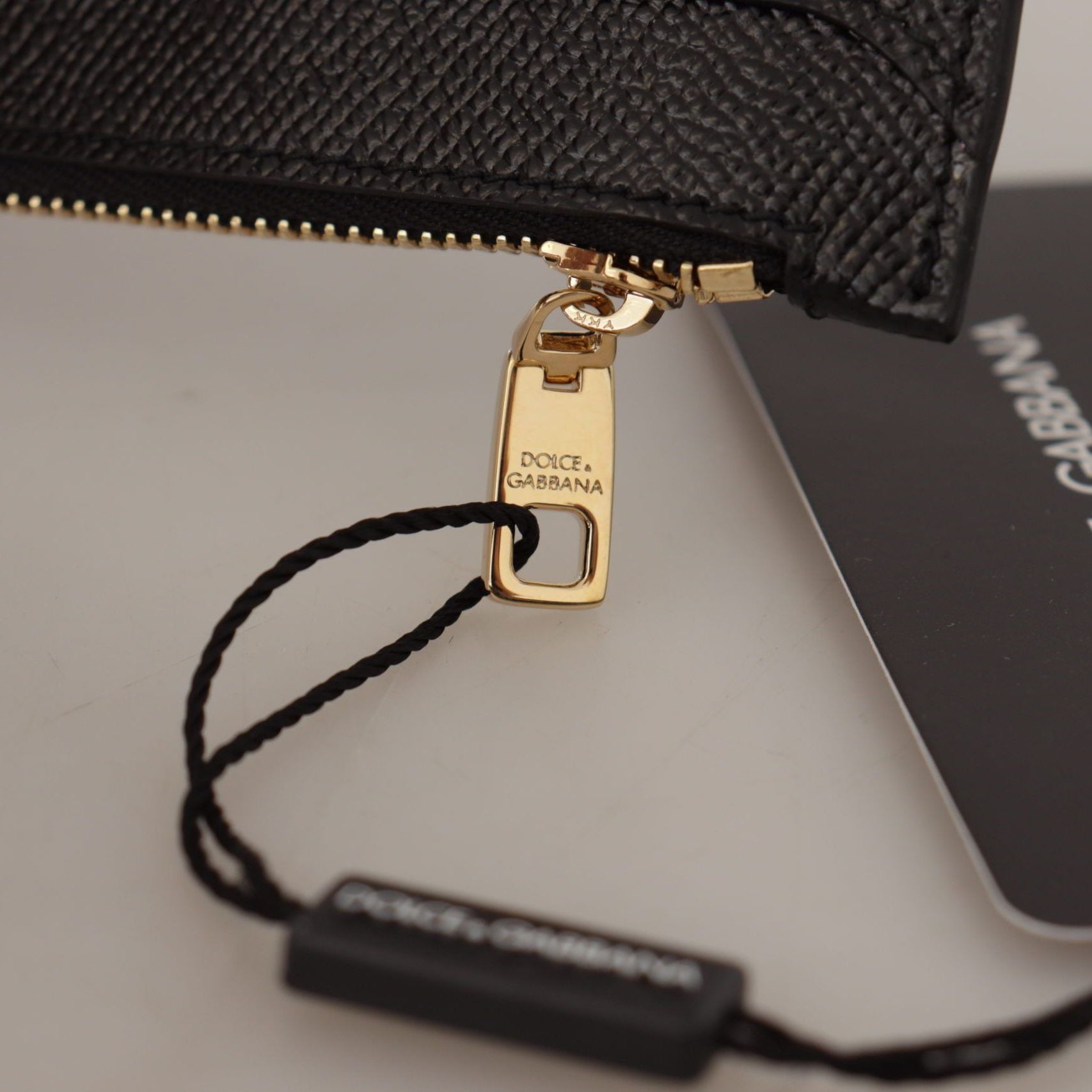 Dolce & Gabbana Black Leather #DGLovesLondon Women Cardholder Coin Case Wallet