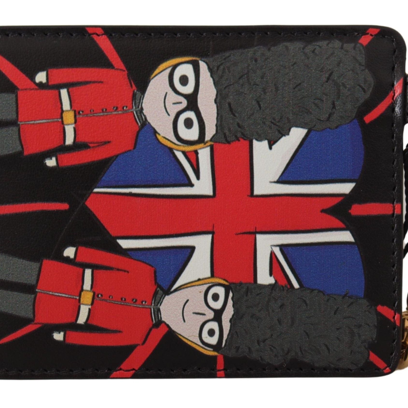 Dolce & Gabbana Black Leather #DGLovesLondon Keyring Cardholder Coin Case