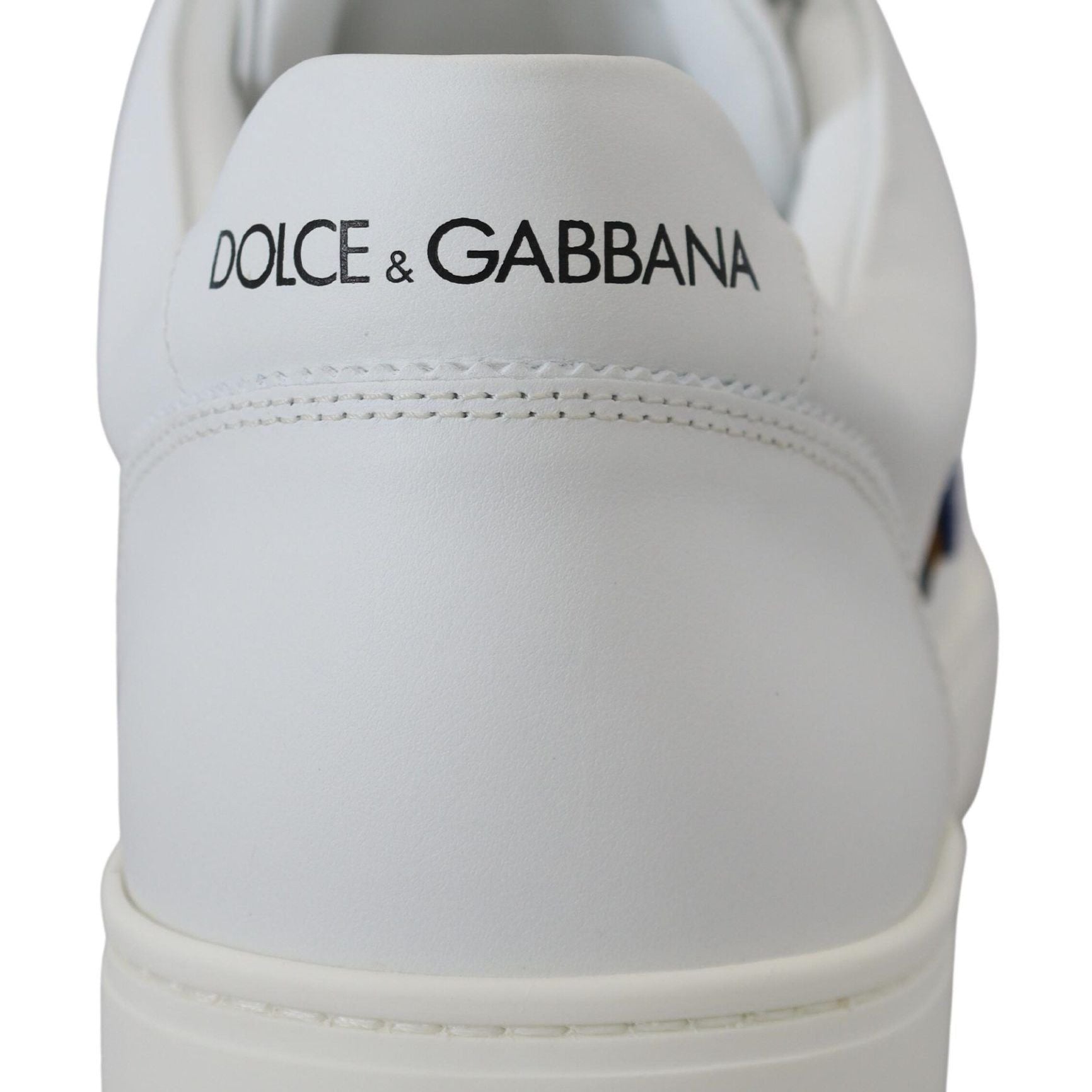 Dolce & Gabbana White Leather DG Logo Casual Sneakers Shoes
