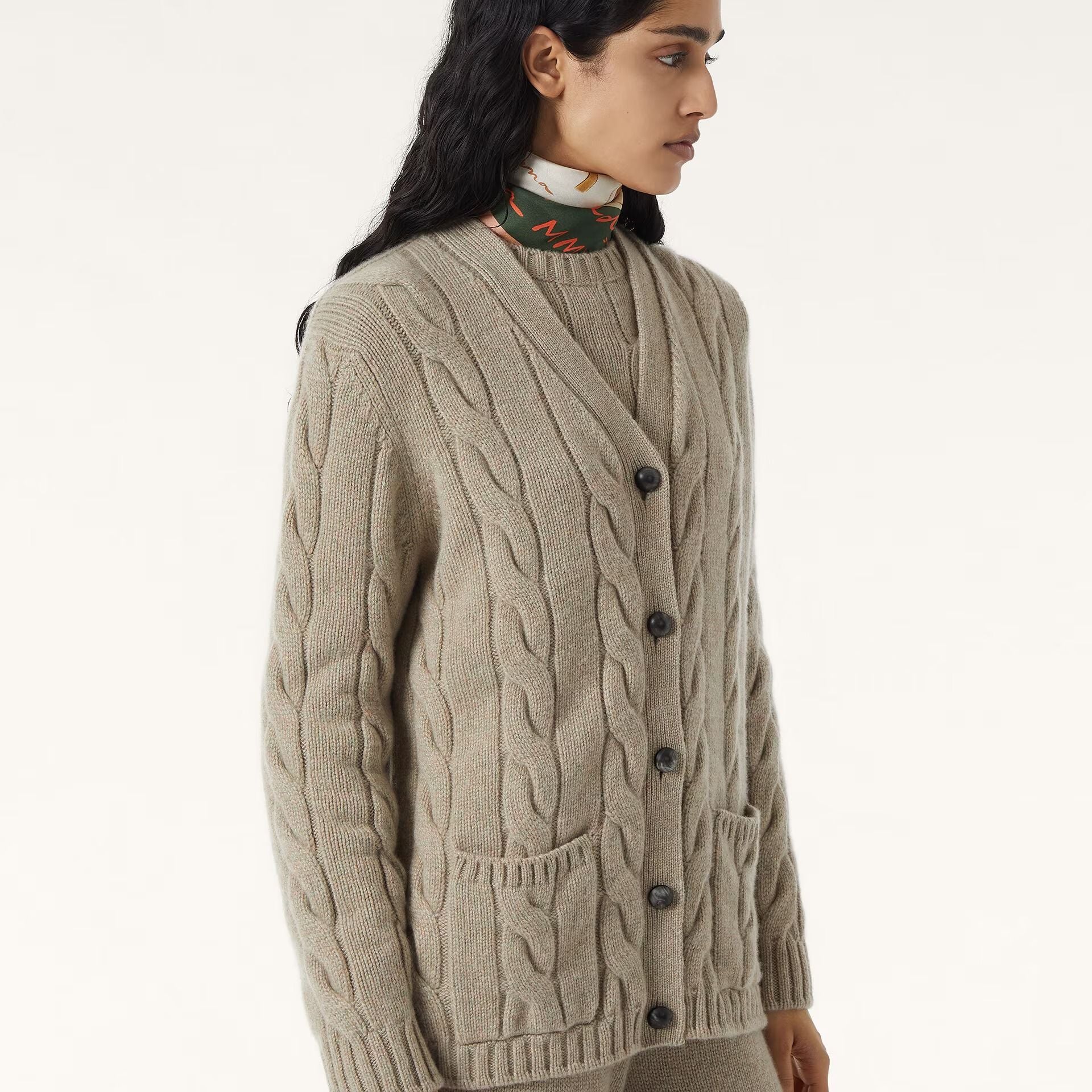 Loro Piana Napier Cardigan in Baby Cashmere Coarsehair