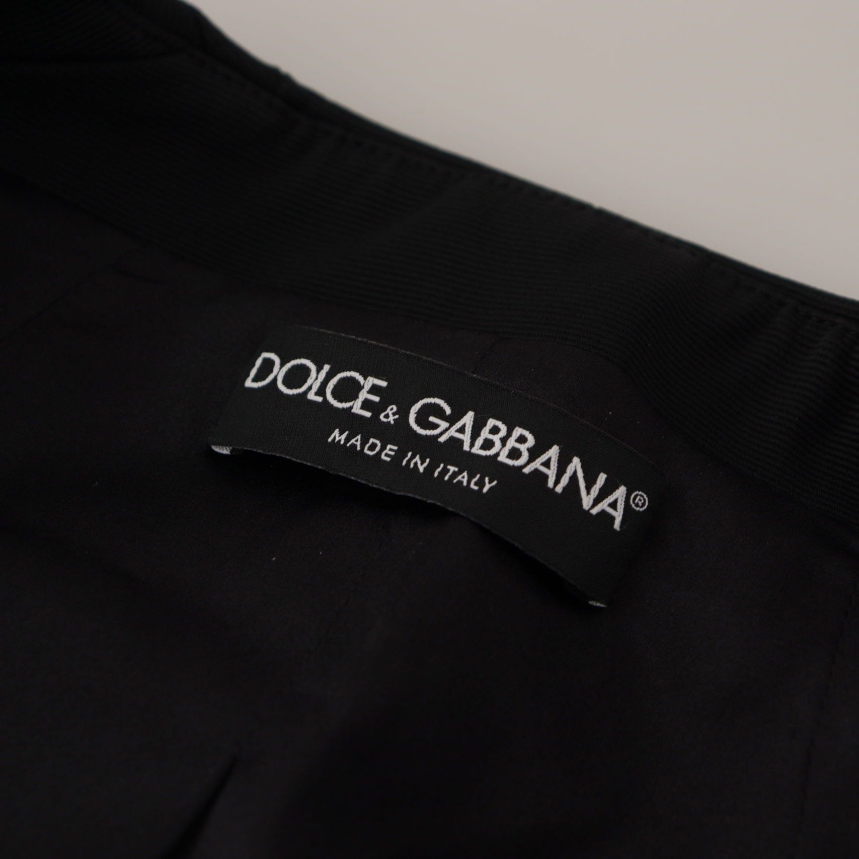 Dolce & Gabbana Black Slim Fit Long Sleeves Snap Jacket