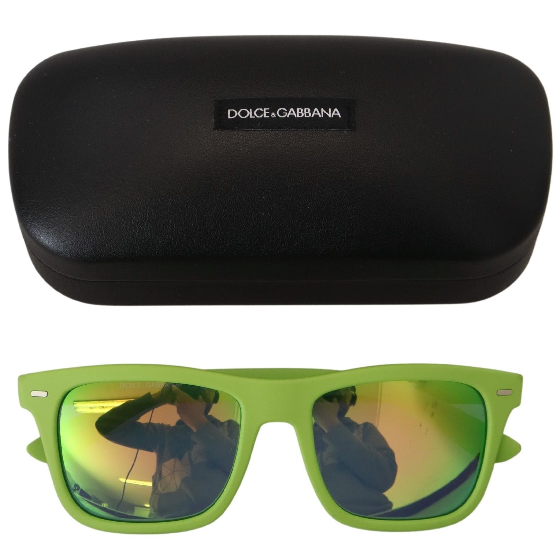Dolce & Gabbana Green Rubber Full Rim Frame Shades DG6095 Acid Sunglasses