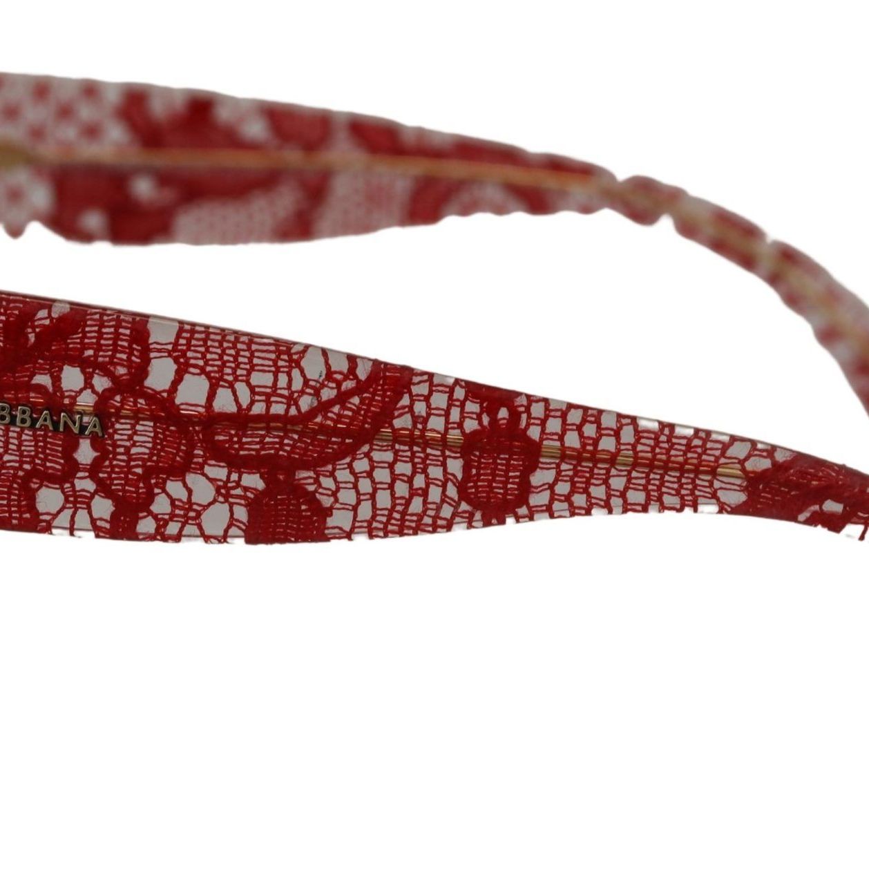 Dolce & Gabbana Red Lace Acetate Rectangle Shades DG4231F Sunglasses