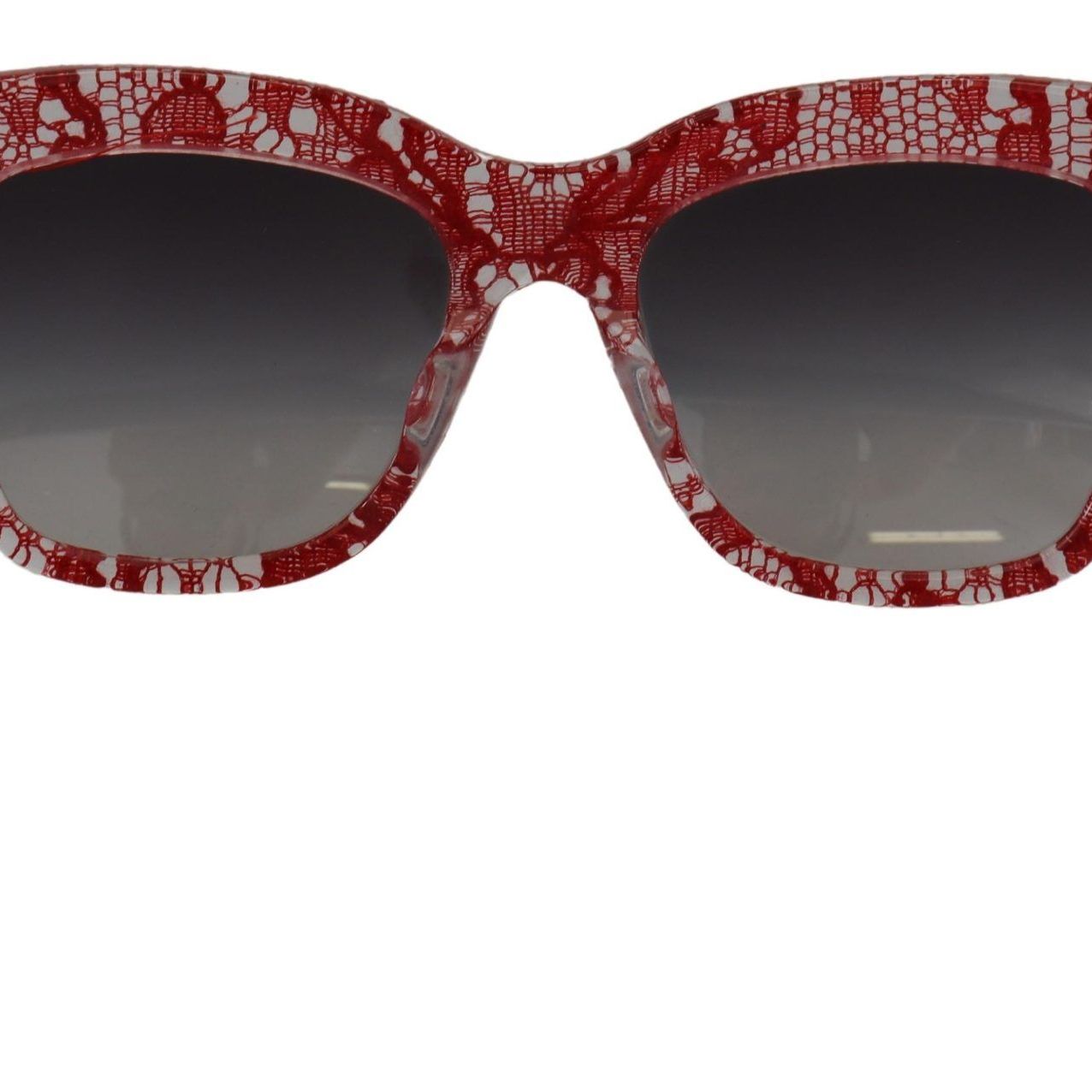 Dolce & Gabbana Red Lace Acetate Rectangle Shades DG4231F Sunglasses