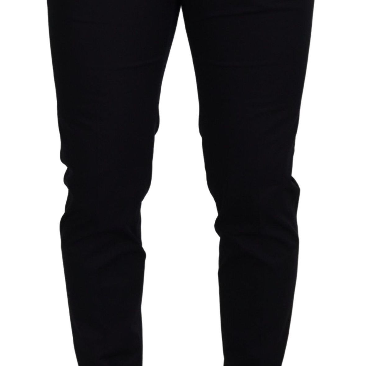 Dolce & Gabbana Blue Stretch Cotton Slim Trousers Chinos Pants