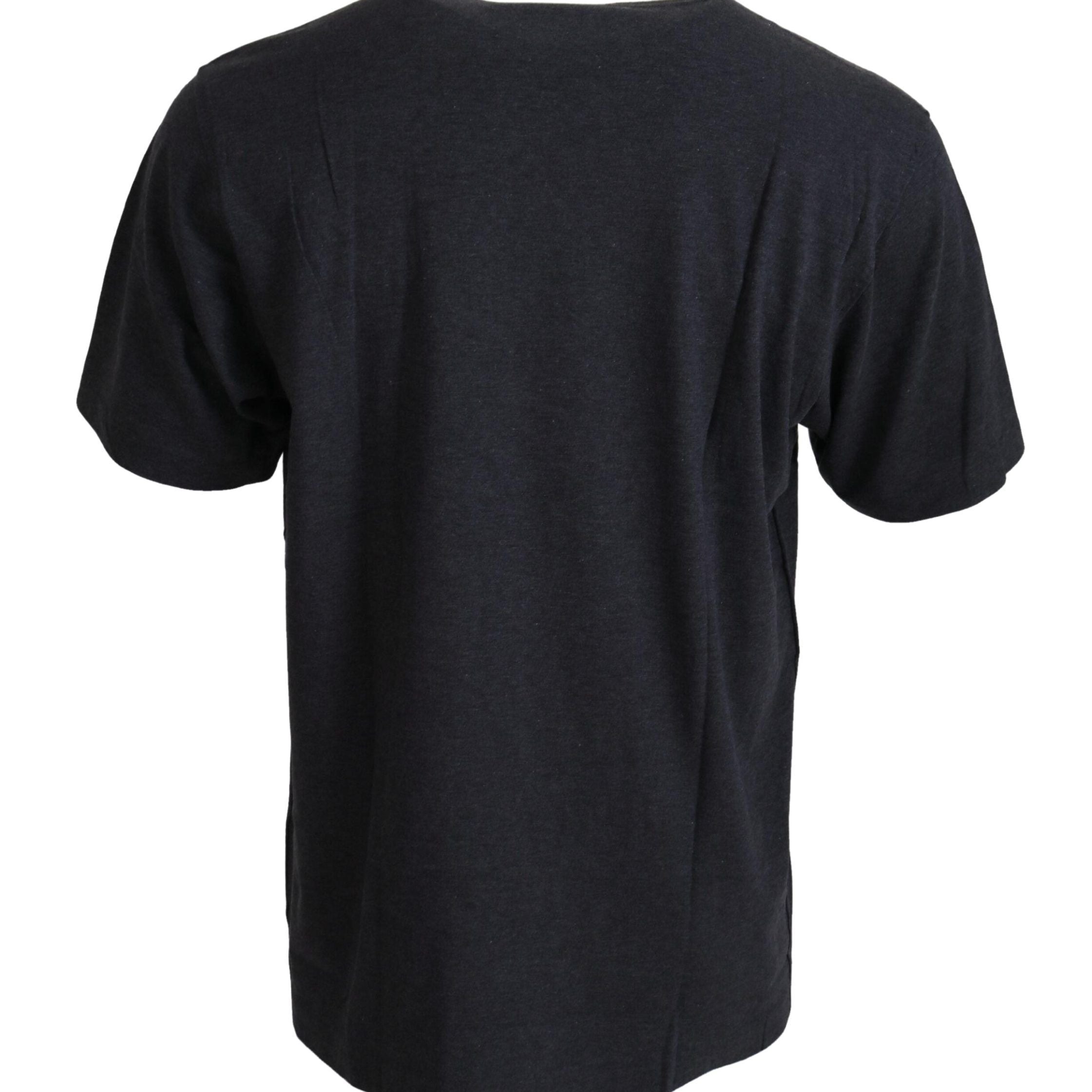 Dolce & Gabbana Gray Crewneck Cotton Short Sleeve T-shirt