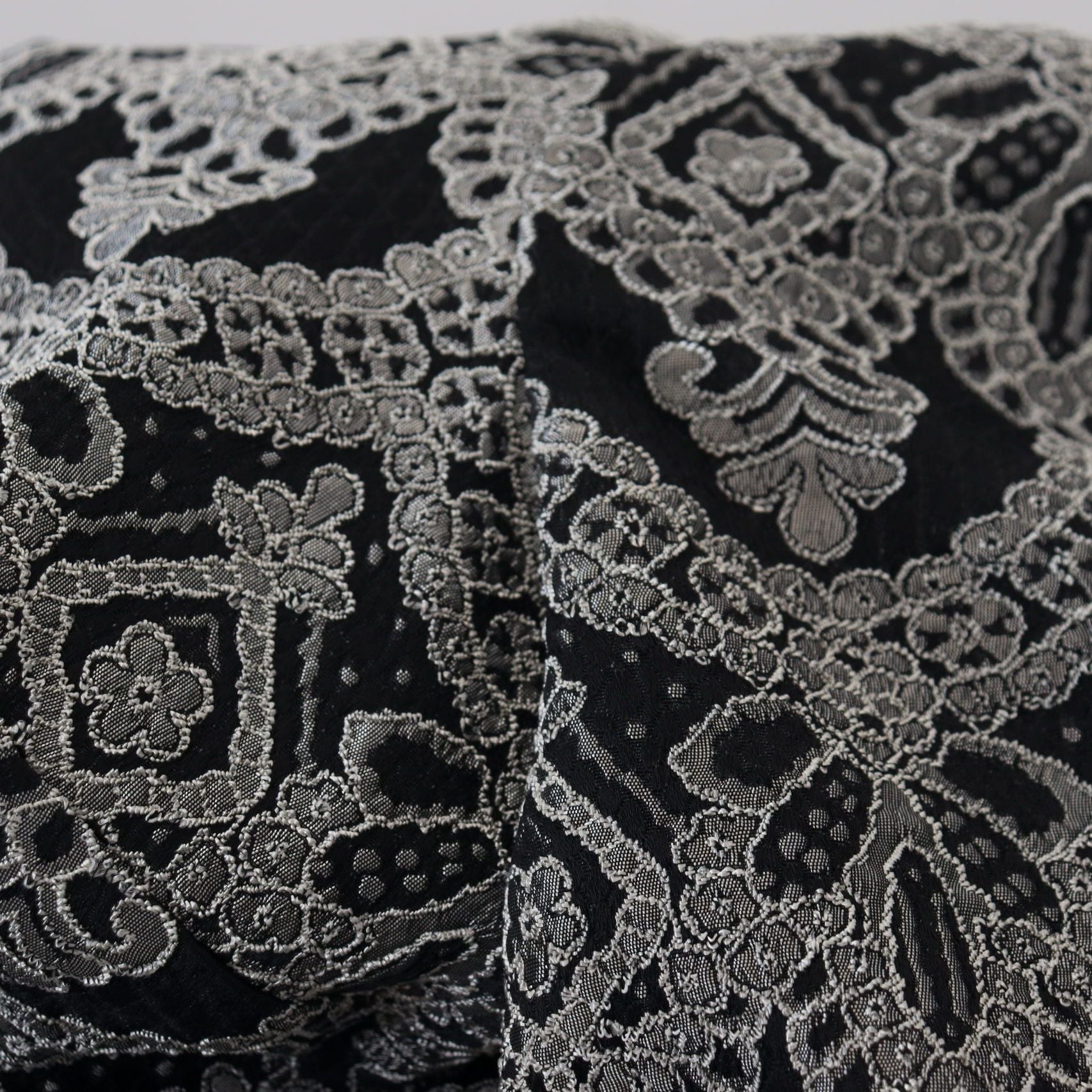 Dolce & Gabbana Black Gray Jacquard Sheath Bodycon Dress