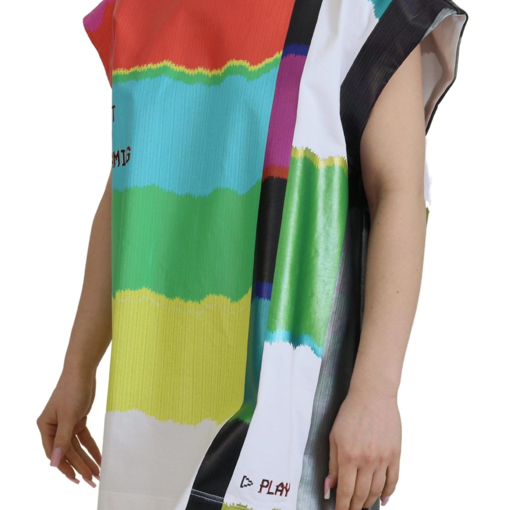 Dolce & Gabbana Multicolor TV Print Blouse Cotton T-shirt