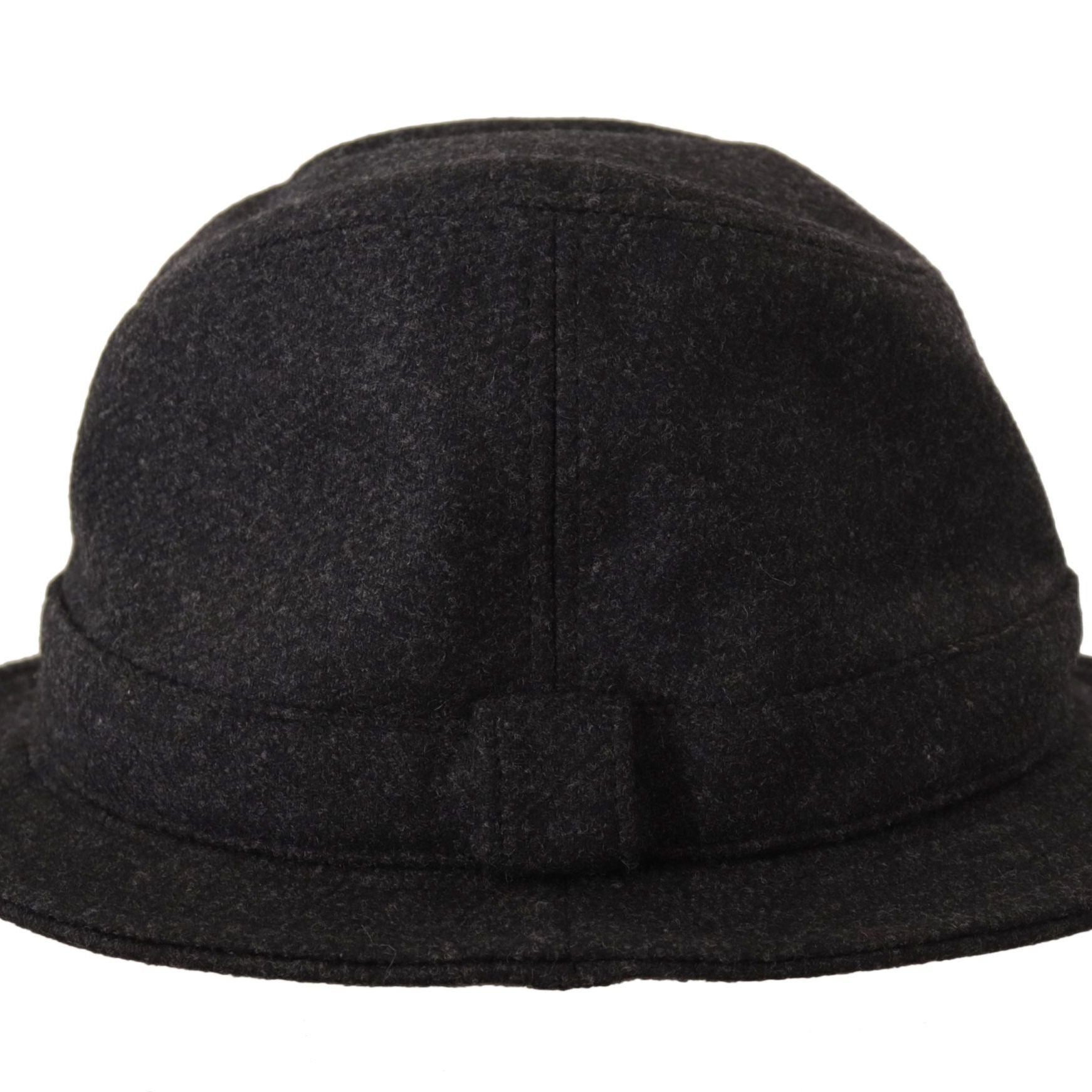 Dolce & Gabbana Gray Virgin Wool Logo Fedora Trilby Cappello Hat