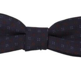 Dolce & Gabbana Blue Pattern Silk Adjustable Neck Papillon Bow Tie