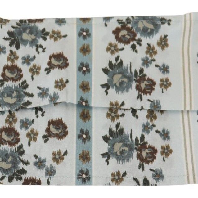 Dolce & Gabbana White Floral Cotton Pleated Elastic Ear Strap Face Mask