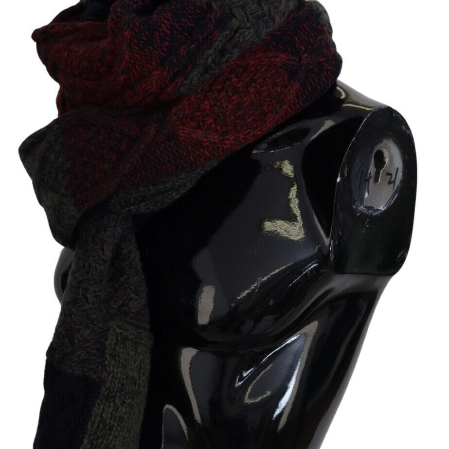 Dolce & Gabbana Multicolor Knitted Men Neck Wrap Shawl Scarf