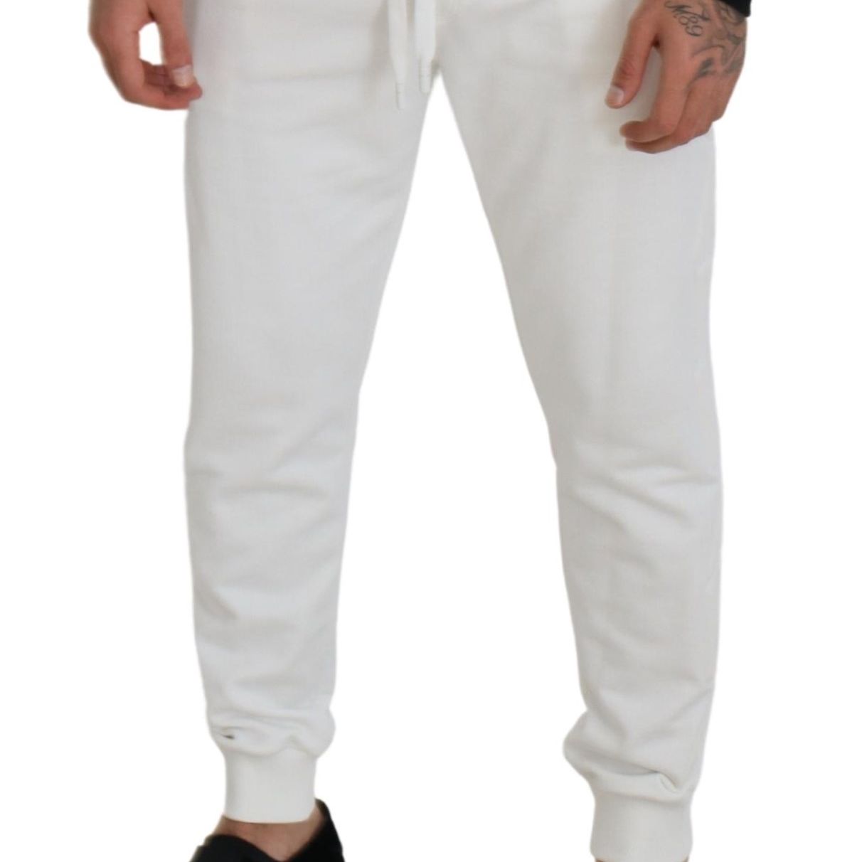 Dolce & Gabbana White Sport Logo Cotton Sweatpants Trousers Pants