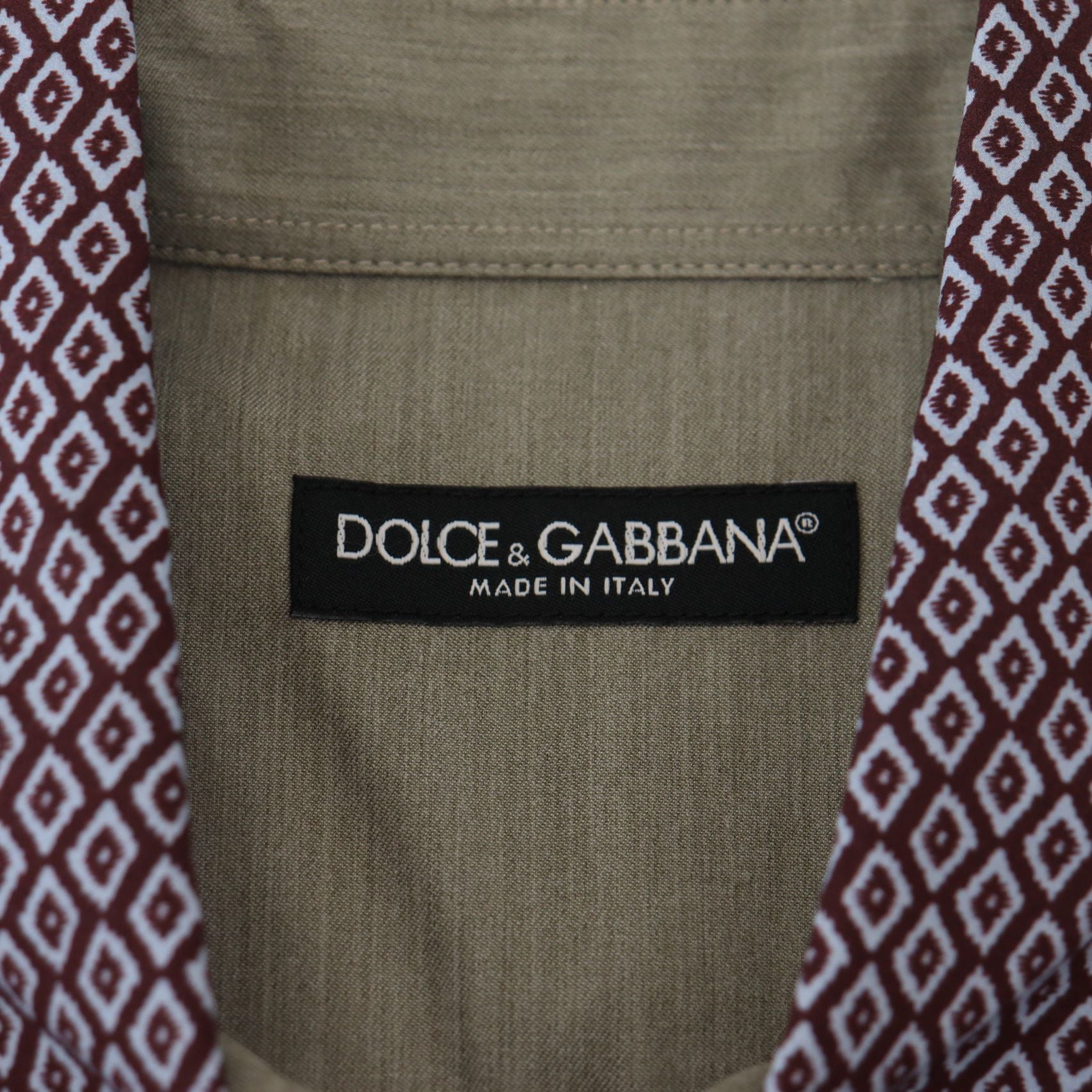 Dolce & Gabbana Multicolor Cotton Patchwork Slim Shirt
