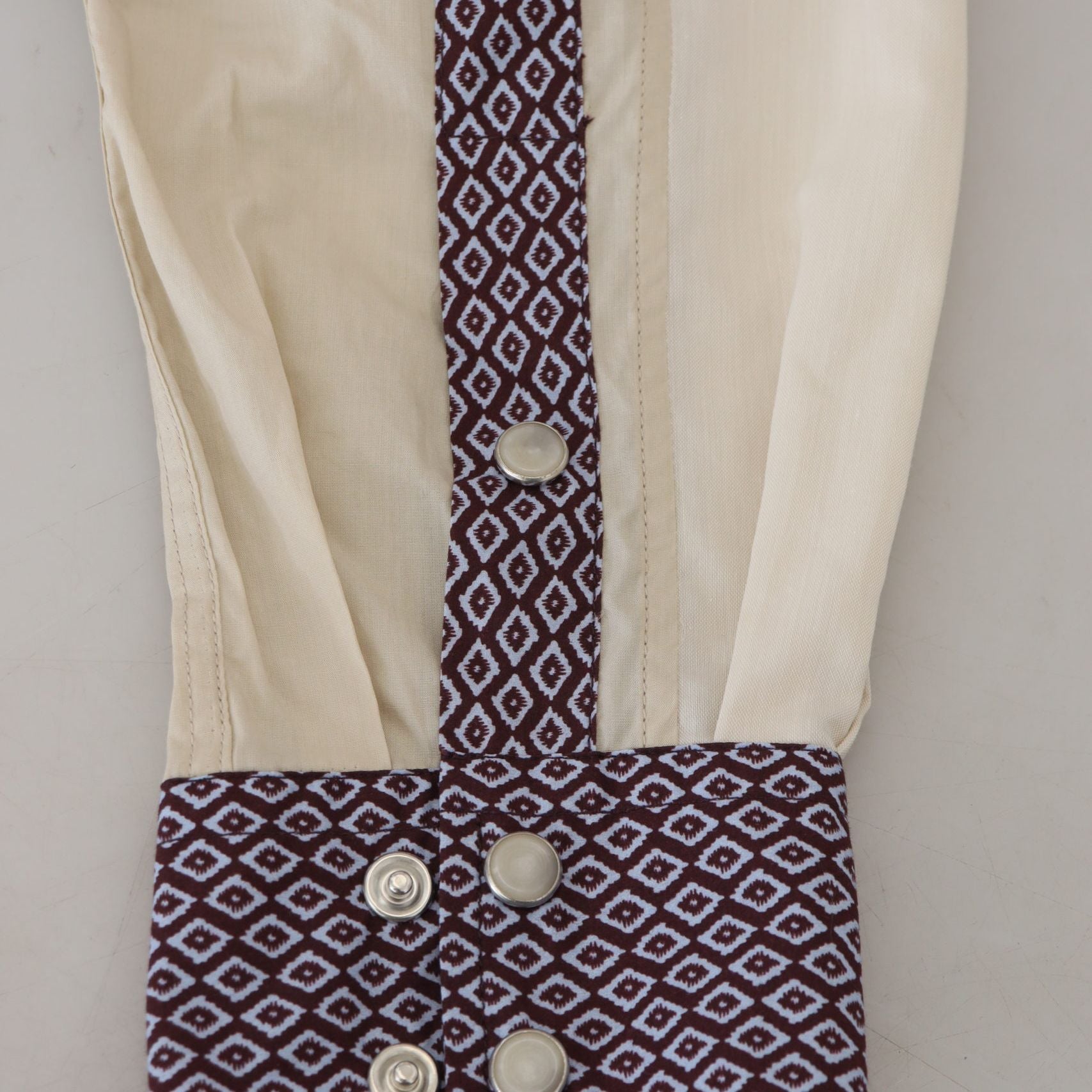 Dolce & Gabbana Multicolor Cotton Patchwork Slim Shirt