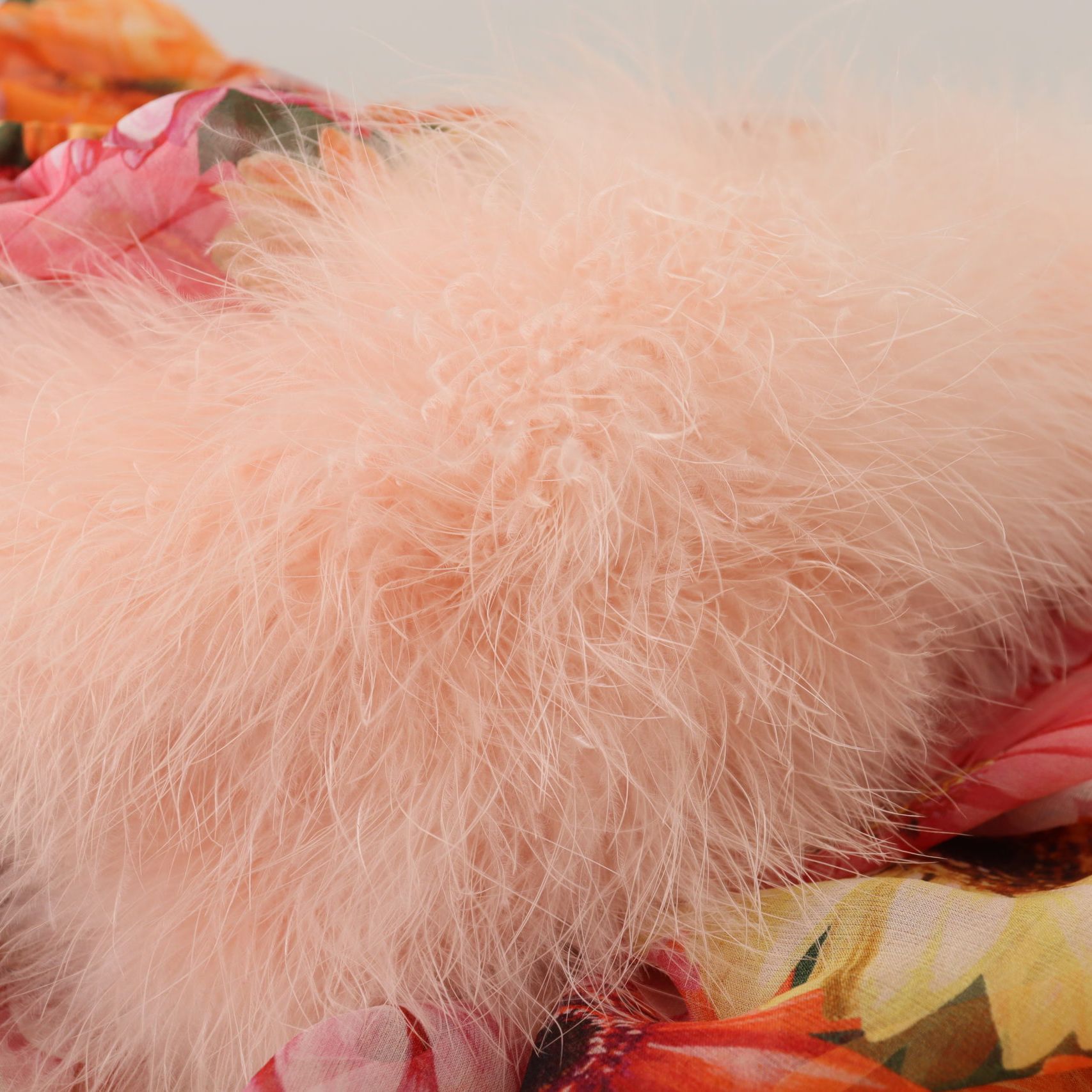 Dolce & Gabbana Multicolor Floral Fur Shearling Blouse Top