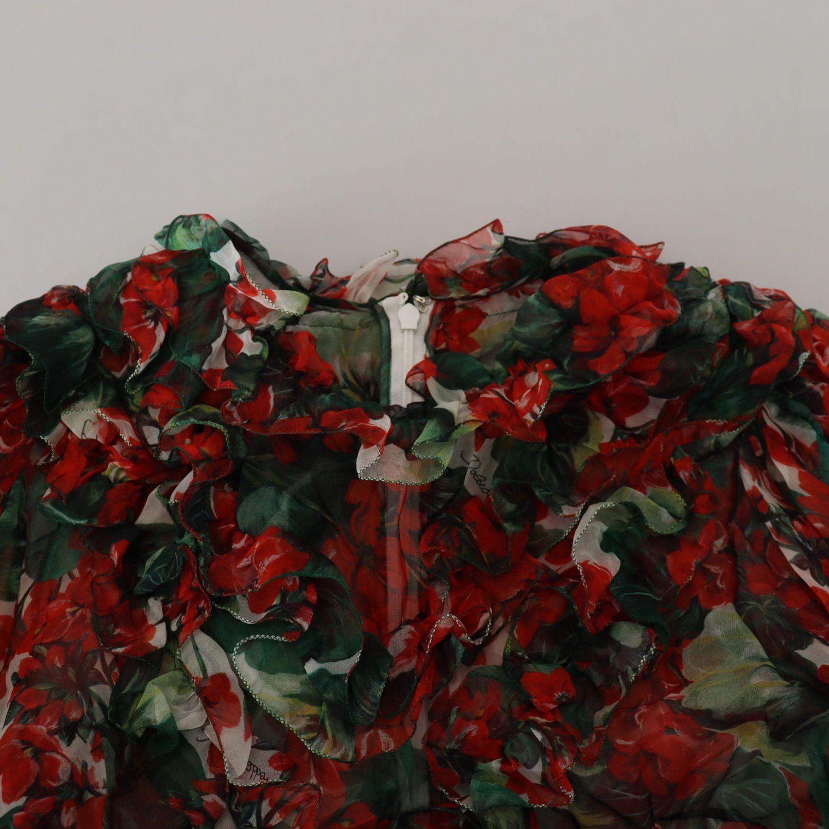 Dolce & Gabbana Multicolor Geranium A-line Knee Length Dress