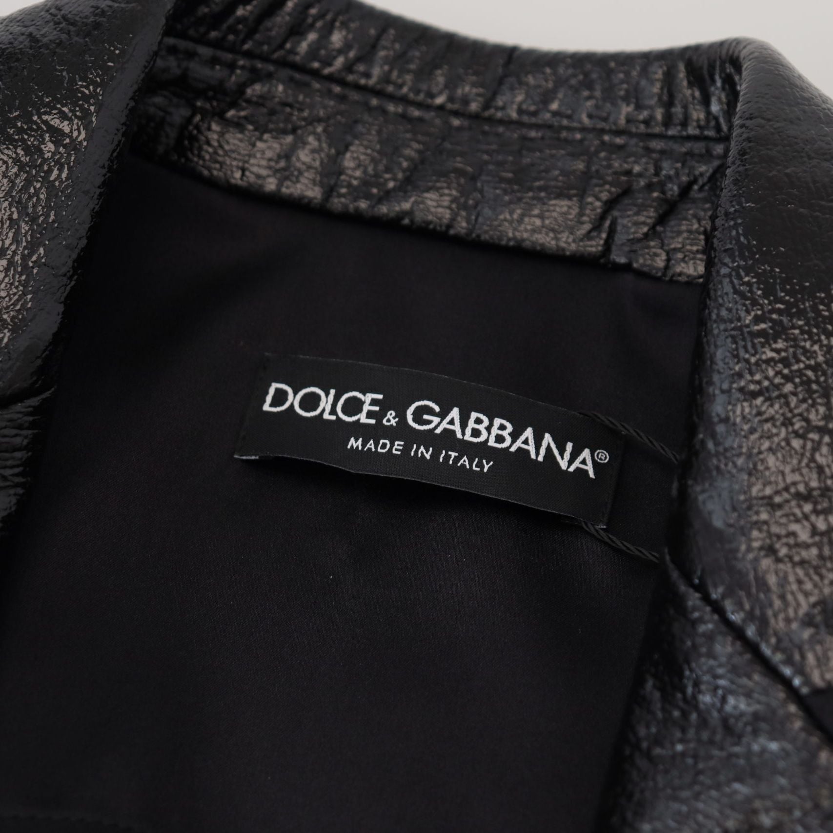 Dolce & Gabbana Black Long Sleeves Crop Blazer Cotton Jacket