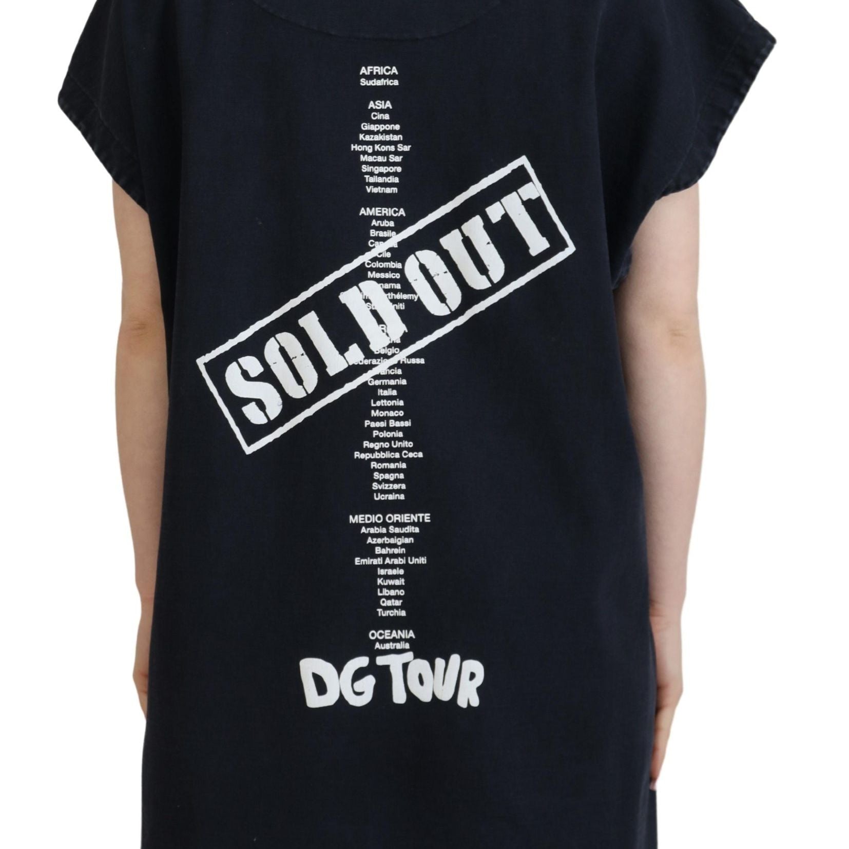 Dolce & Gabbana Black D&G Fashion Round Neck Cotton T-shirt