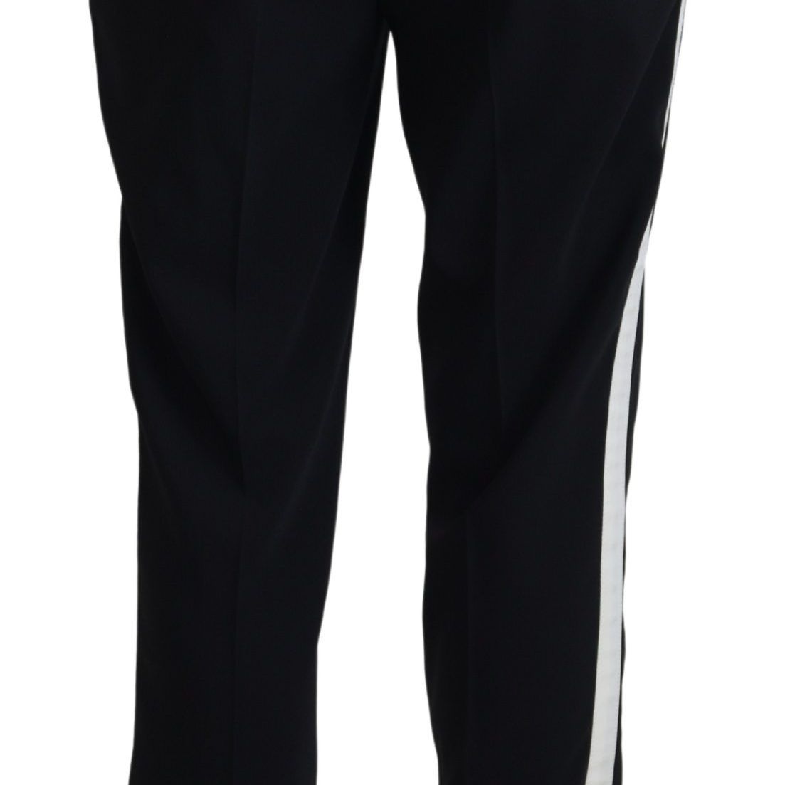 Dolce & Gabbana Black Tapered Women Wool Pants