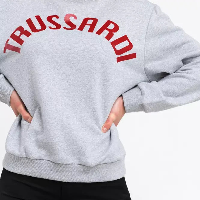 Trussardi Gray Cotton Women Sweatshirt