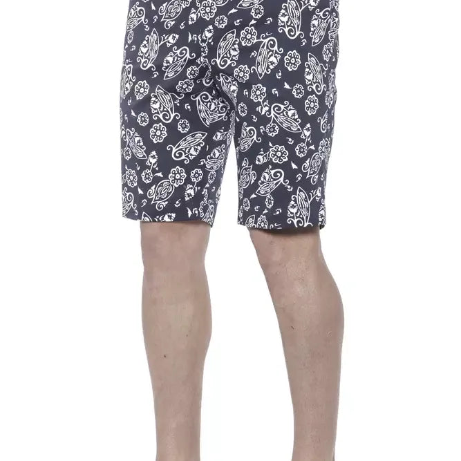 PT Torino Blue Cotton Men's Bermuda Shorts