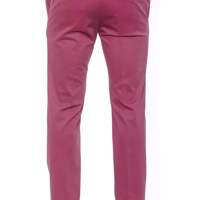 PT Torino Fuchsia Cotton Men Trouser