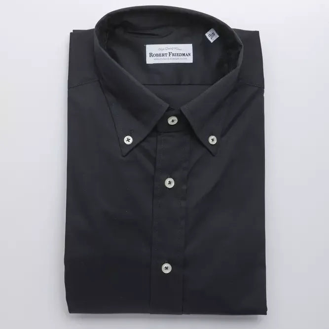 Robert Friedman Black Cotton Men Shirt