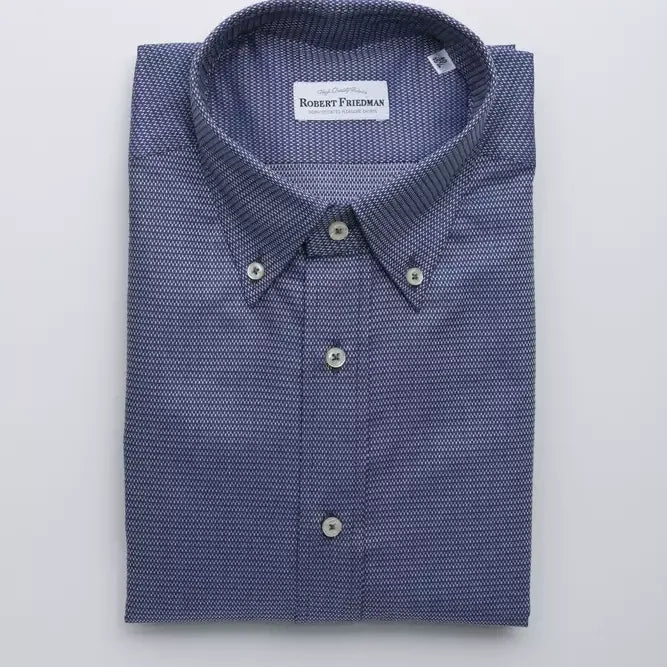 Robert Friedman Blue Cotton Men's Shirt