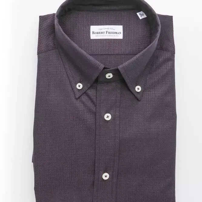 Robert Friedman Black Cotton Men's Shirt