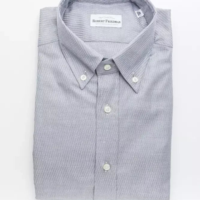 Robert Friedman Beige Cotton Men Shirt