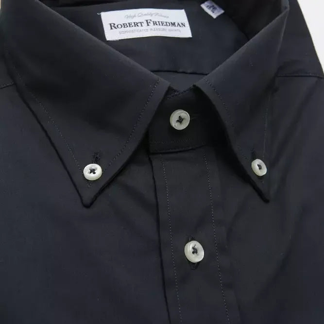 Robert Friedman Black Cotton Men Shirt