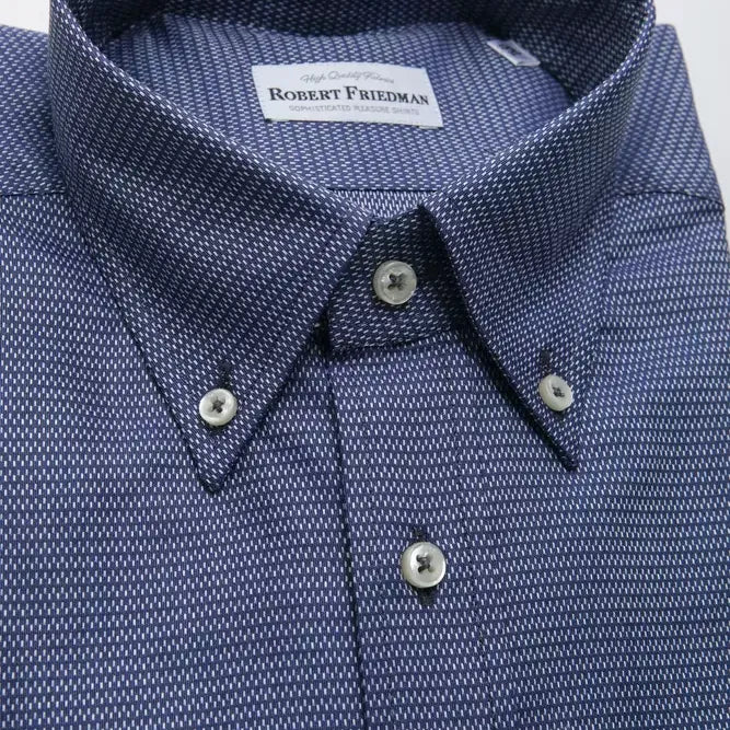 Robert Friedman Blue Cotton Men's Shirt
