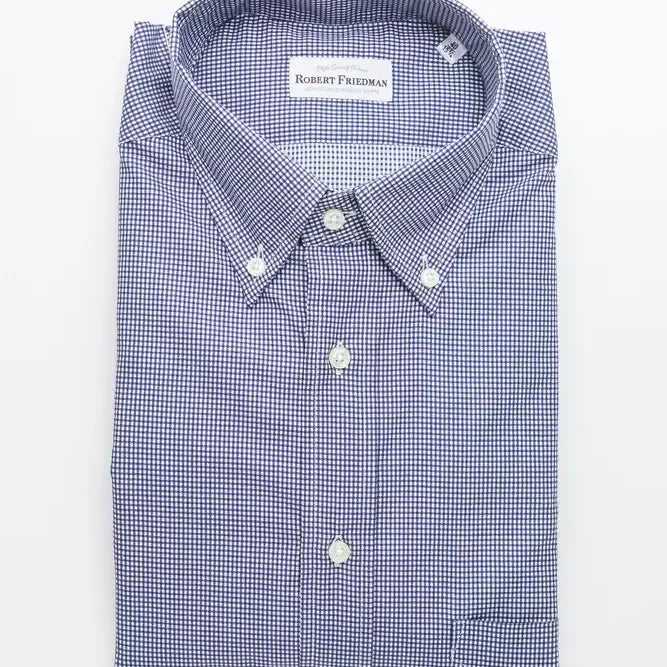 Robert Friedman Blue Cotton Men's Shirt