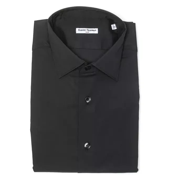 Robert Friedman Grey Cotton Men Shirt
