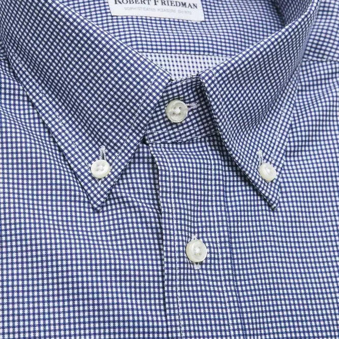 Robert Friedman Blue Cotton Men's Shirt