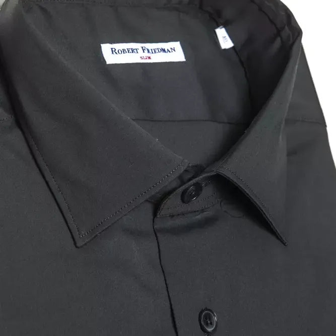 Robert Friedman Grey Cotton Men Shirt