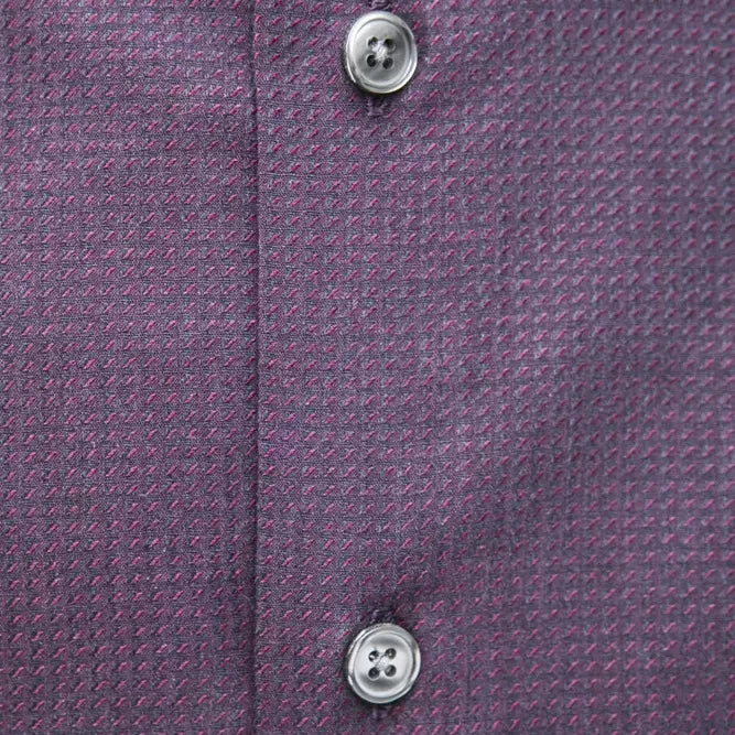 Robert Friedman Burgundy Cotton Men Shirt