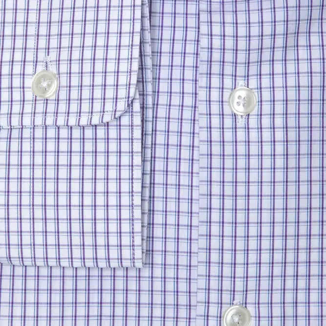Robert Friedman Burgundy Cotton Men Shirt