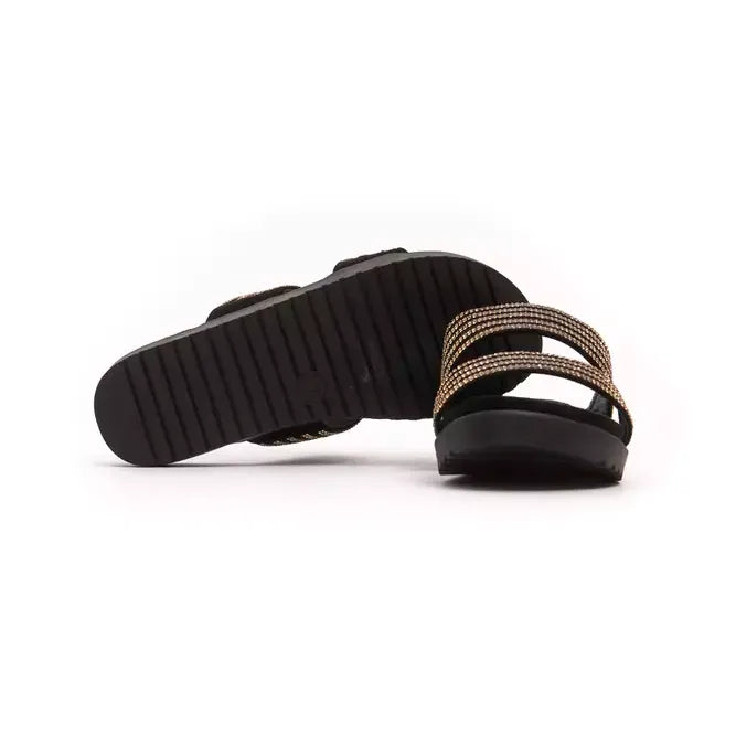 Péché Originel Gold Textile Women Sandal