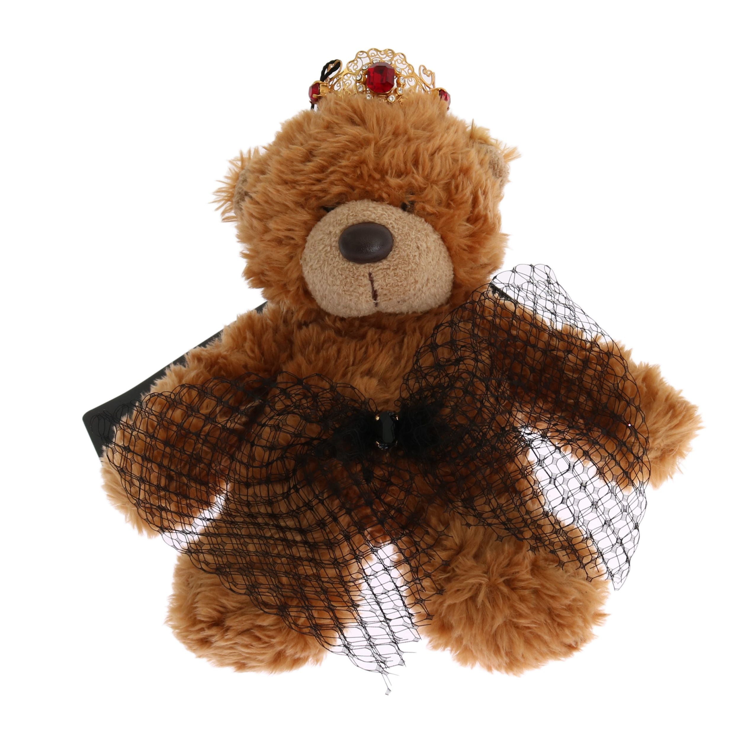 Dolce & Gabbana Teddy Bear Gold Crystal Crown Tiara Diadem Hair Band